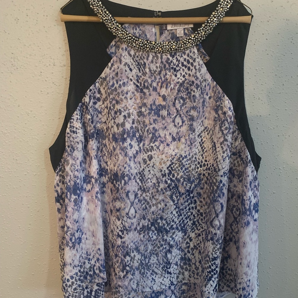 Jennifer Lopez 3X rhinestone blouse